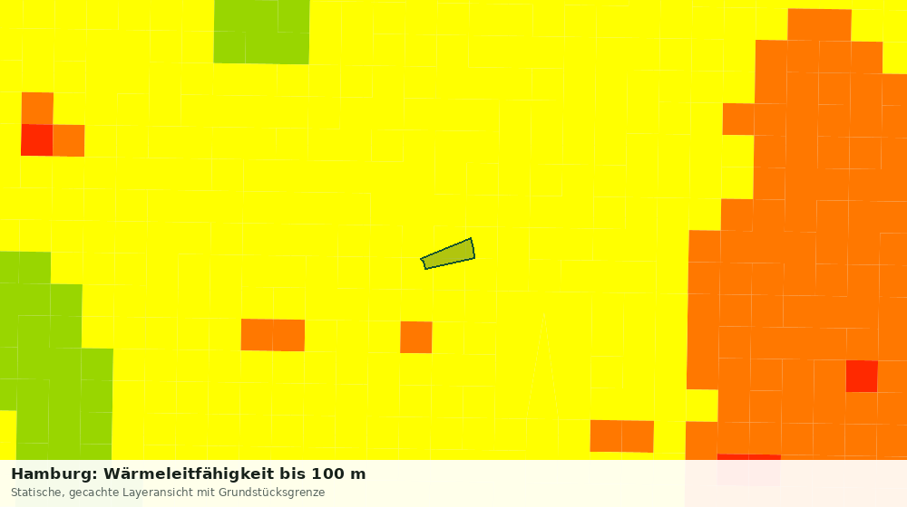 Statische Kartenansicht: Hamburg: Wärmeleitfähigkeit bis 100 m