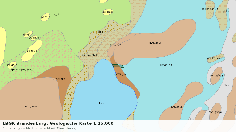 Statische Kartenansicht: LBGR Brandenburg: Geologische Karte 1:25.000