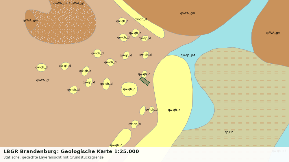 Statische Kartenansicht: LBGR Brandenburg: Geologische Karte 1:25.000
