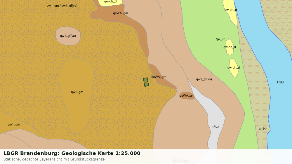 Statische Kartenansicht: LBGR Brandenburg: Geologische Karte 1:25.000