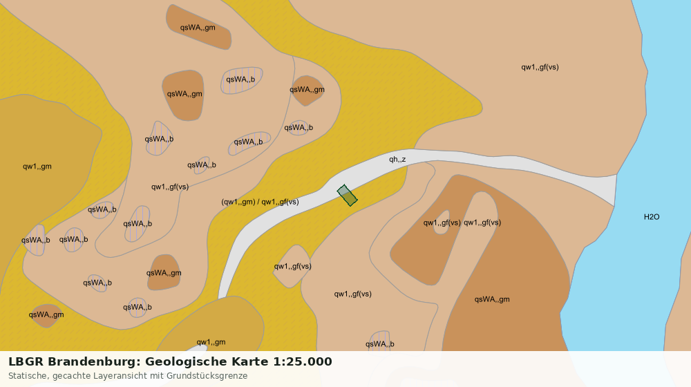 Statische Kartenansicht: LBGR Brandenburg: Geologische Karte 1:25.000