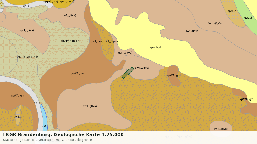 Statische Kartenansicht: LBGR Brandenburg: Geologische Karte 1:25.000