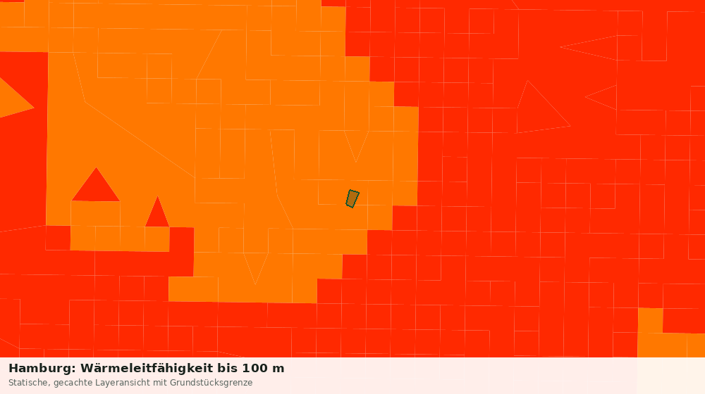 Statische Kartenansicht: Hamburg: Wärmeleitfähigkeit bis 100 m