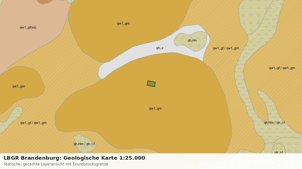 Statische Kartenansicht: LBGR Brandenburg: Geologische Karte 1:25.000