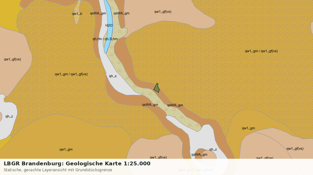 Statische Kartenansicht: LBGR Brandenburg: Geologische Karte 1:25.000