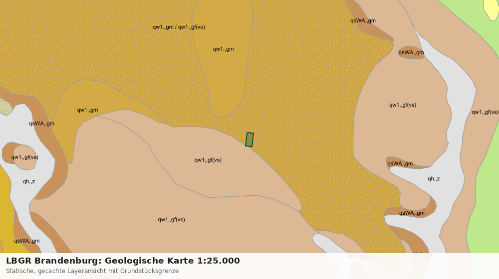 Statische Kartenansicht: LBGR Brandenburg: Geologische Karte 1:25.000