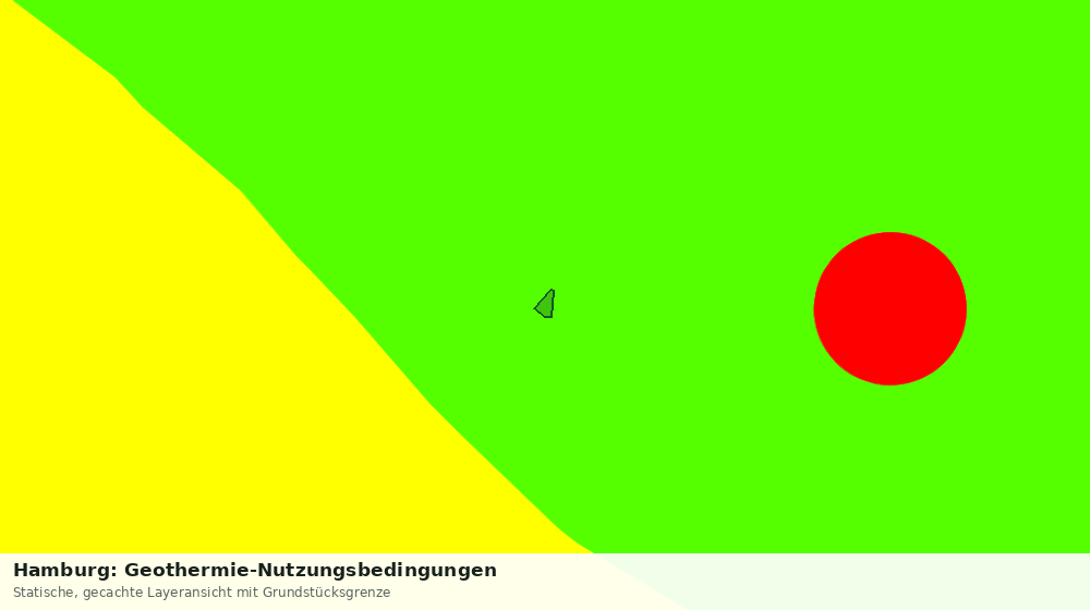 Statische Kartenansicht: Hamburg: Geothermie-Nutzungsbedingungen