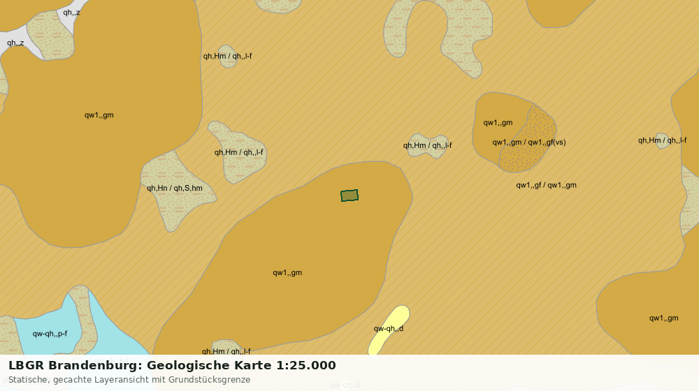 Statische Kartenansicht: LBGR Brandenburg: Geologische Karte 1:25.000
