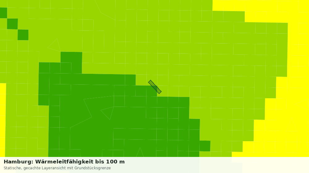 Statische Kartenansicht: Hamburg: Wärmeleitfähigkeit bis 100 m