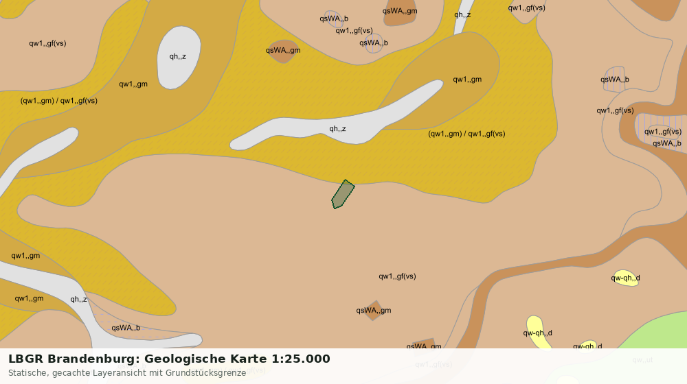 Statische Kartenansicht: LBGR Brandenburg: Geologische Karte 1:25.000