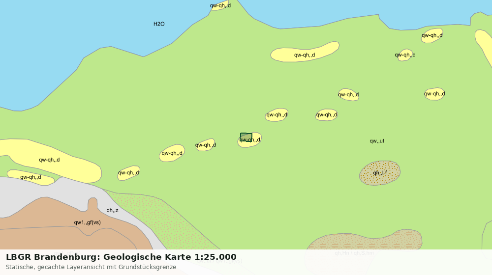 Statische Kartenansicht: LBGR Brandenburg: Geologische Karte 1:25.000