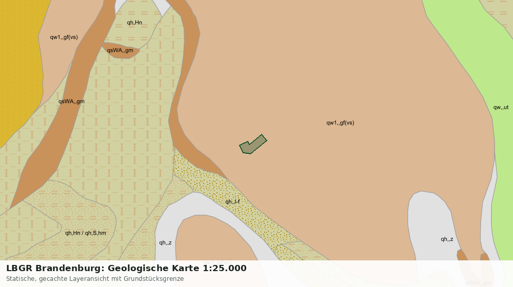 Statische Kartenansicht: LBGR Brandenburg: Geologische Karte 1:25.000