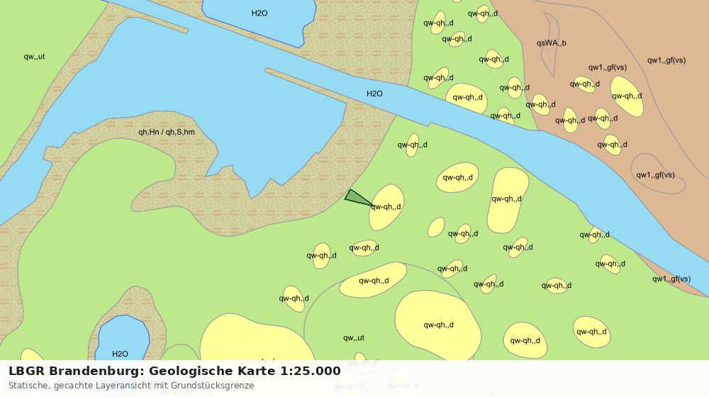 Statische Kartenansicht: LBGR Brandenburg: Geologische Karte 1:25.000