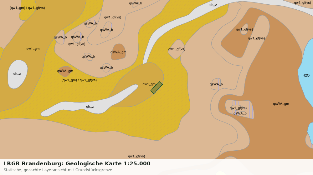 Statische Kartenansicht: LBGR Brandenburg: Geologische Karte 1:25.000
