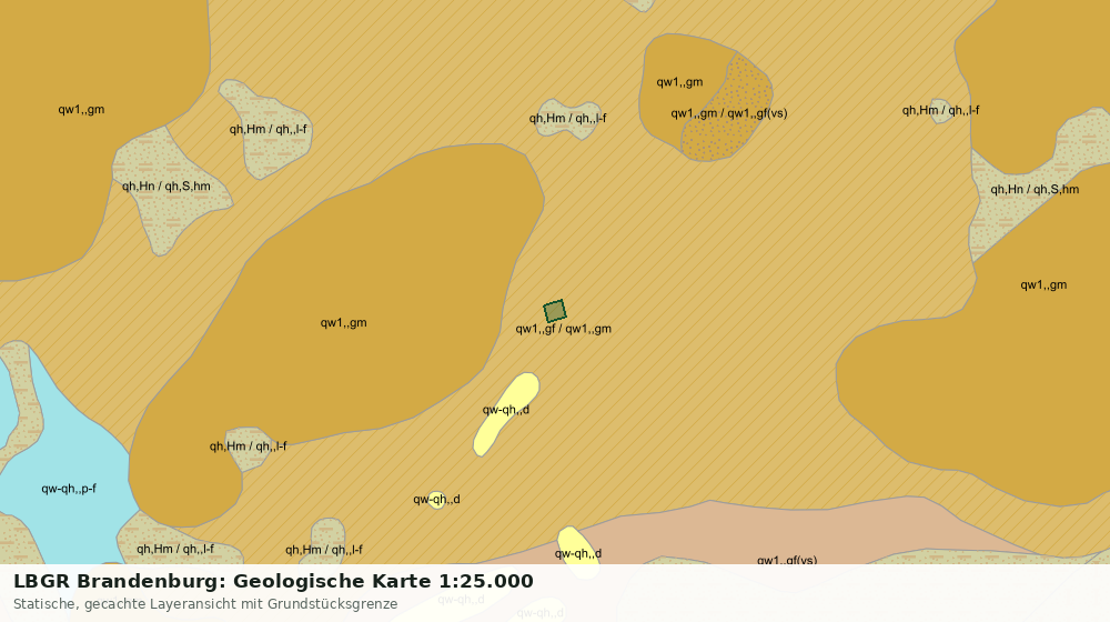 Statische Kartenansicht: LBGR Brandenburg: Geologische Karte 1:25.000