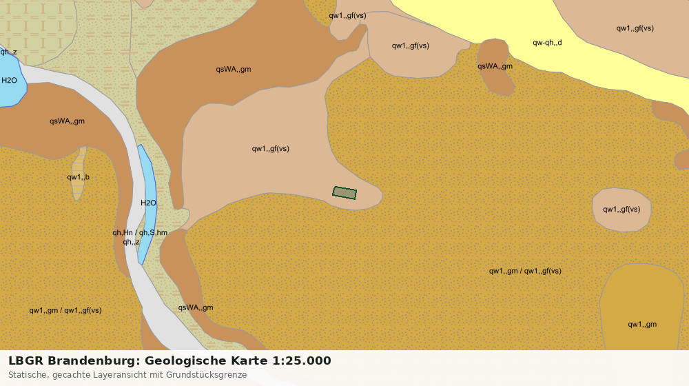 Statische Kartenansicht: LBGR Brandenburg: Geologische Karte 1:25.000