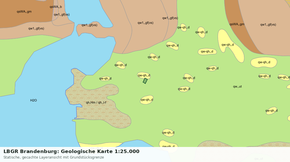 Statische Kartenansicht: LBGR Brandenburg: Geologische Karte 1:25.000