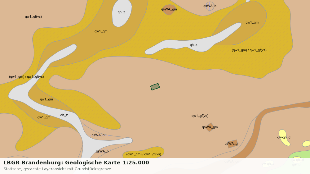 Statische Kartenansicht: LBGR Brandenburg: Geologische Karte 1:25.000