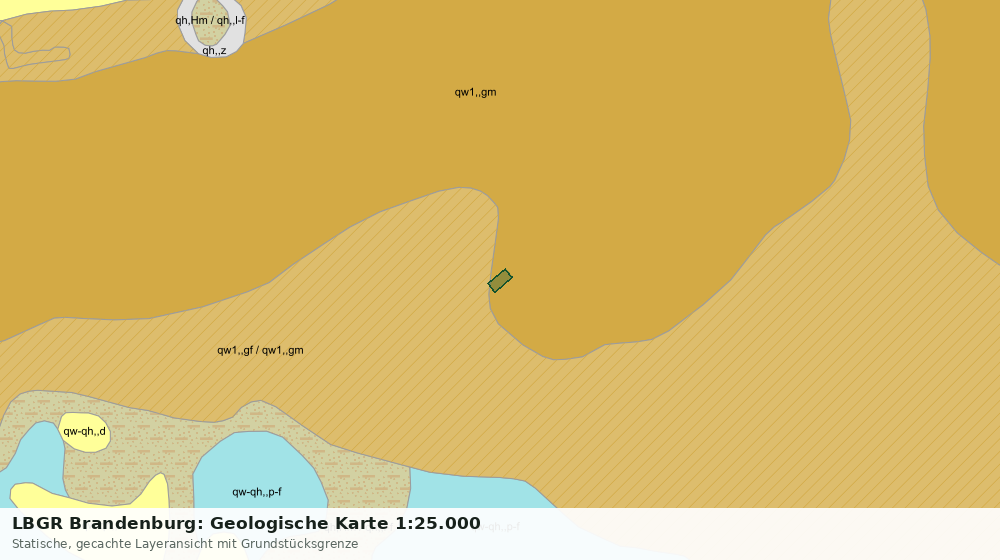 Statische Kartenansicht: LBGR Brandenburg: Geologische Karte 1:25.000