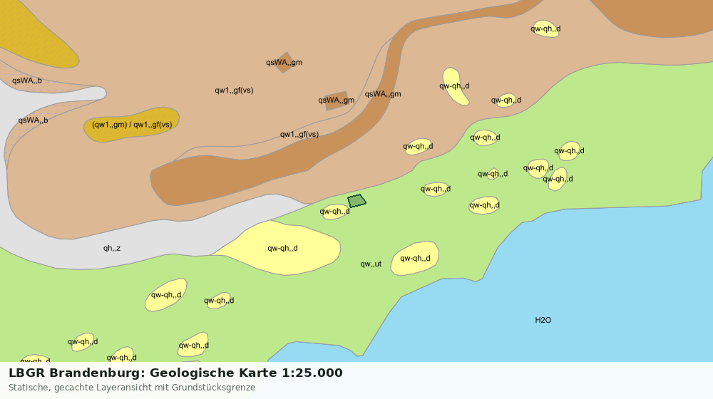 Statische Kartenansicht: LBGR Brandenburg: Geologische Karte 1:25.000