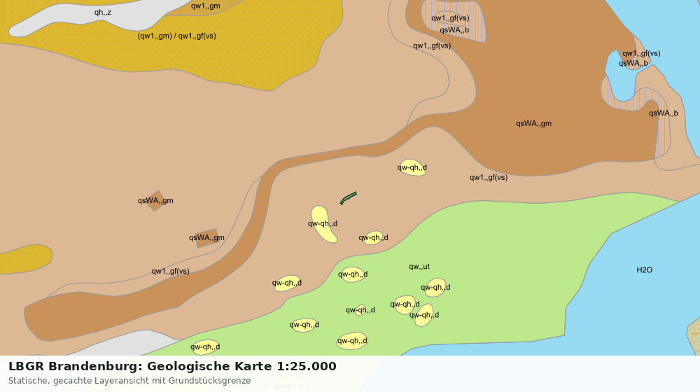 Statische Kartenansicht: LBGR Brandenburg: Geologische Karte 1:25.000
