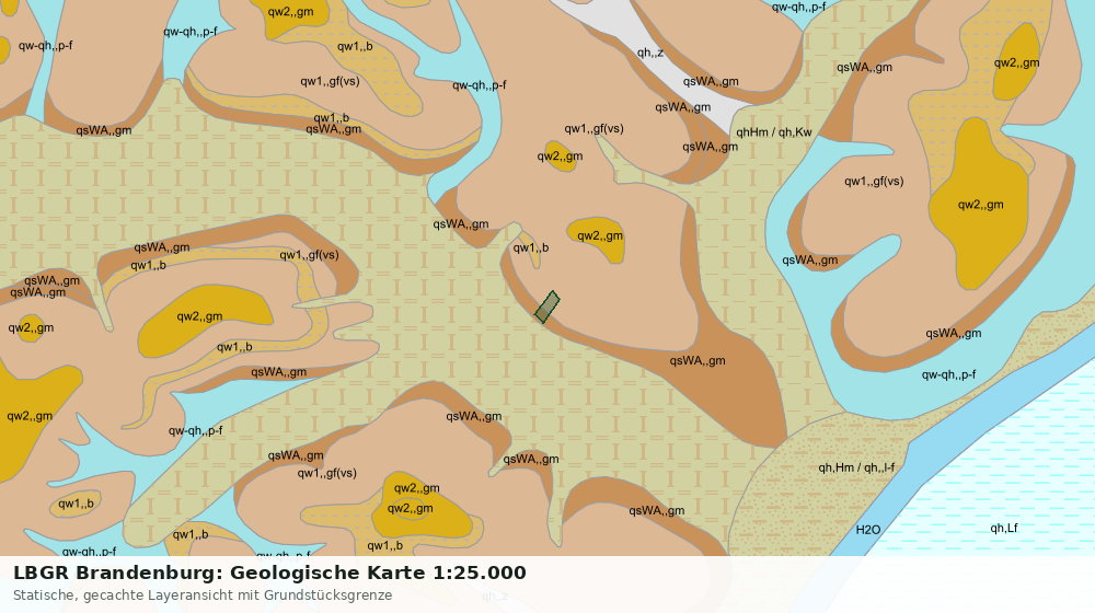 Statische Kartenansicht: LBGR Brandenburg: Geologische Karte 1:25.000