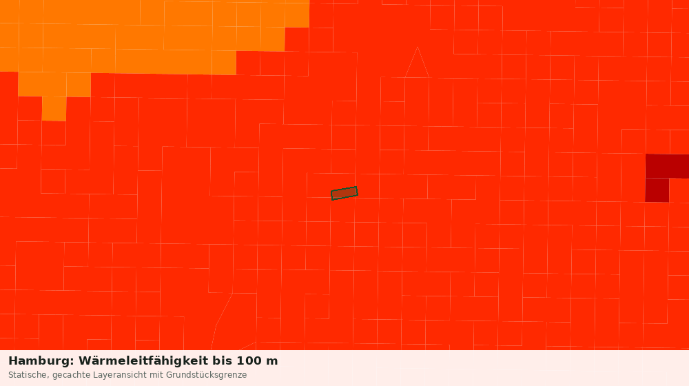 Statische Kartenansicht: Hamburg: Wärmeleitfähigkeit bis 100 m