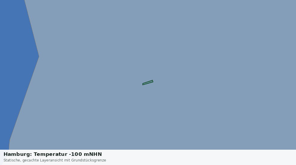 Statische Kartenansicht: Hamburg: Temperatur -100 mNHN