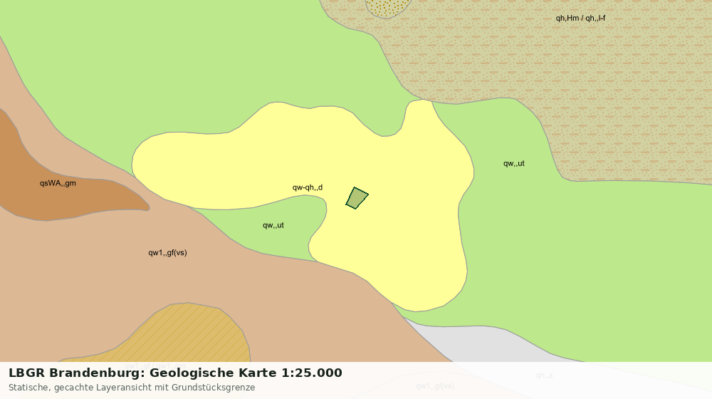Statische Kartenansicht: LBGR Brandenburg: Geologische Karte 1:25.000