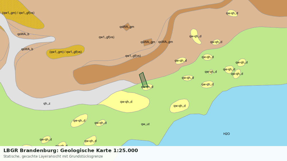 Statische Kartenansicht: LBGR Brandenburg: Geologische Karte 1:25.000