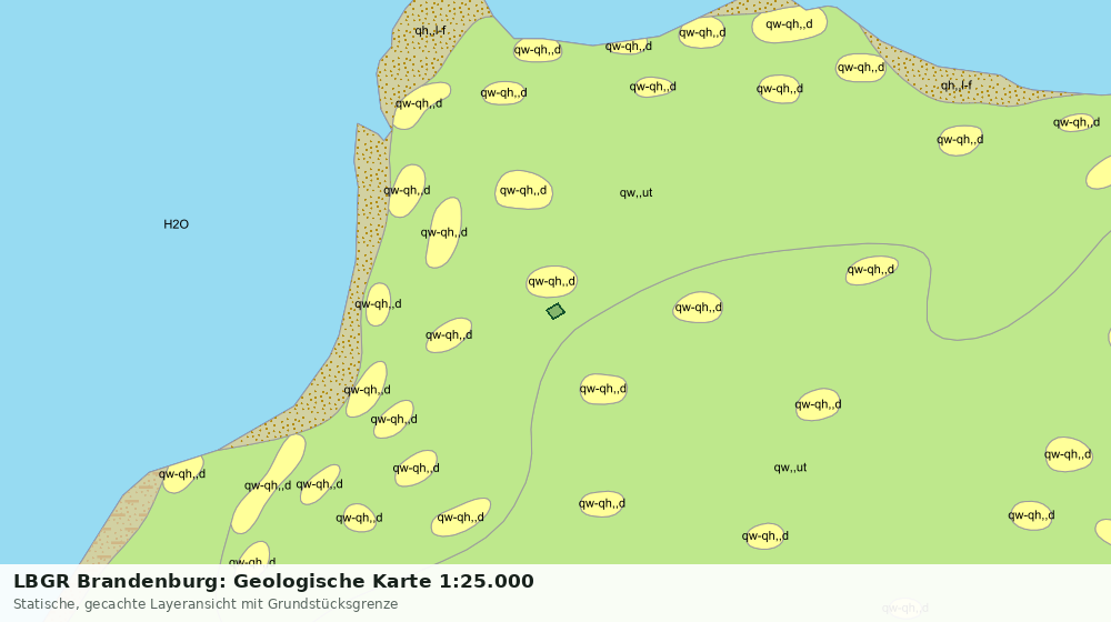 Statische Kartenansicht: LBGR Brandenburg: Geologische Karte 1:25.000