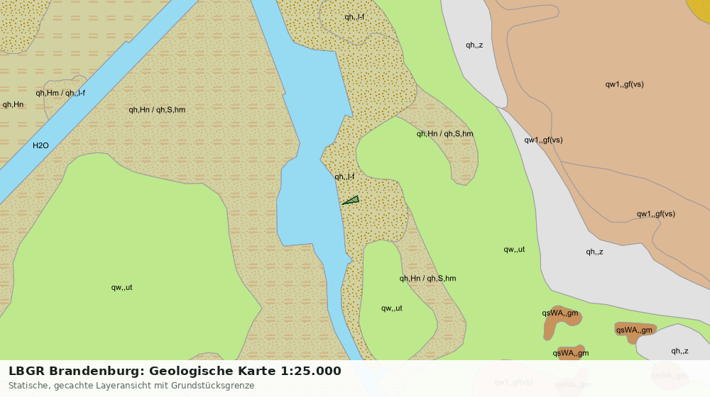 Statische Kartenansicht: LBGR Brandenburg: Geologische Karte 1:25.000
