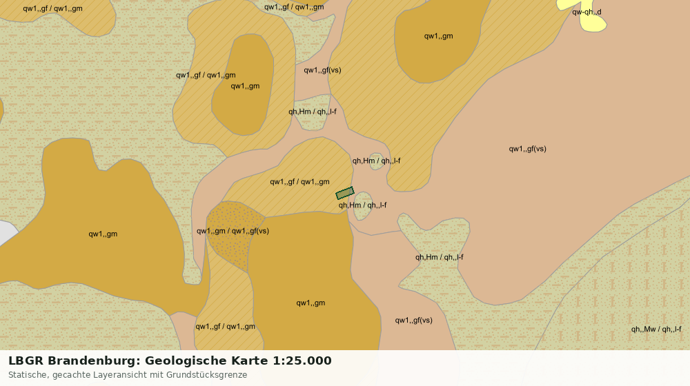 Statische Kartenansicht: LBGR Brandenburg: Geologische Karte 1:25.000