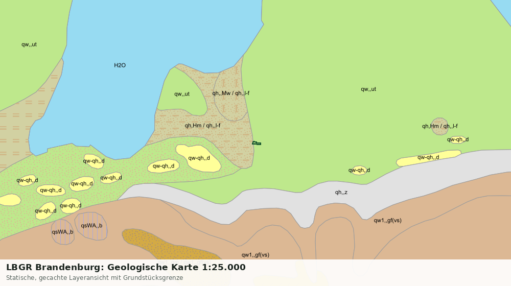 Statische Kartenansicht: LBGR Brandenburg: Geologische Karte 1:25.000