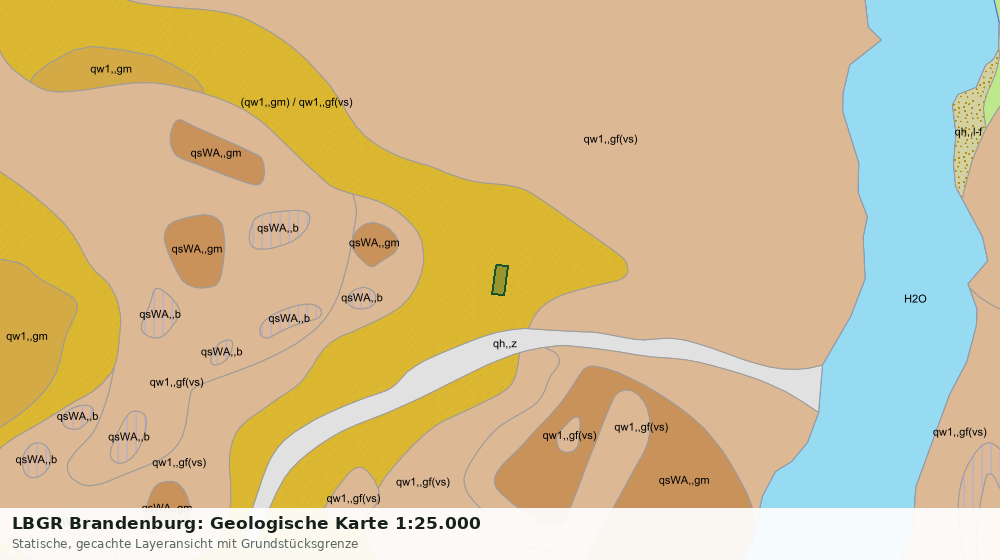 Statische Kartenansicht: LBGR Brandenburg: Geologische Karte 1:25.000