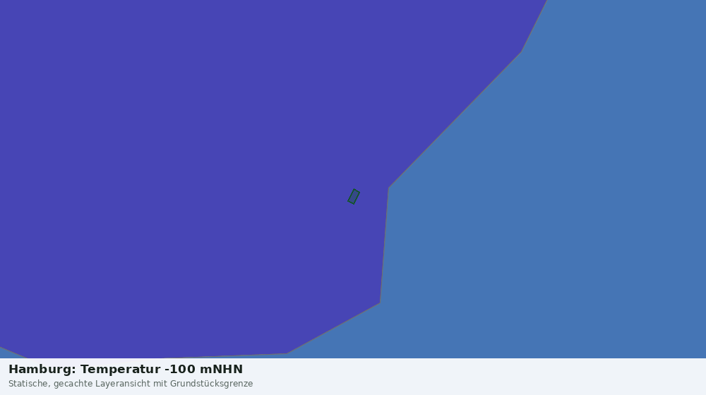 Statische Kartenansicht: Hamburg: Temperatur -100 mNHN