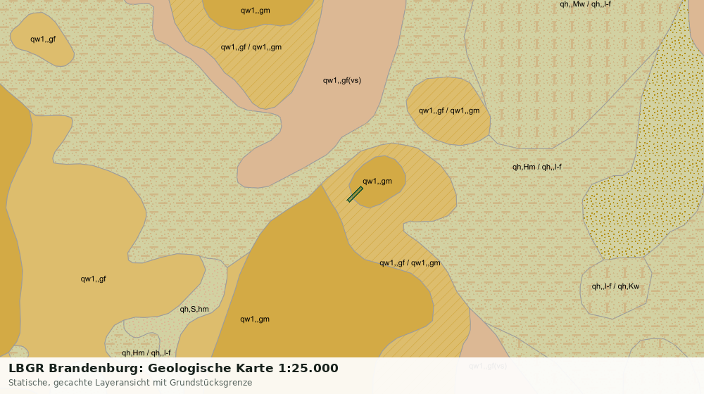 Statische Kartenansicht: LBGR Brandenburg: Geologische Karte 1:25.000