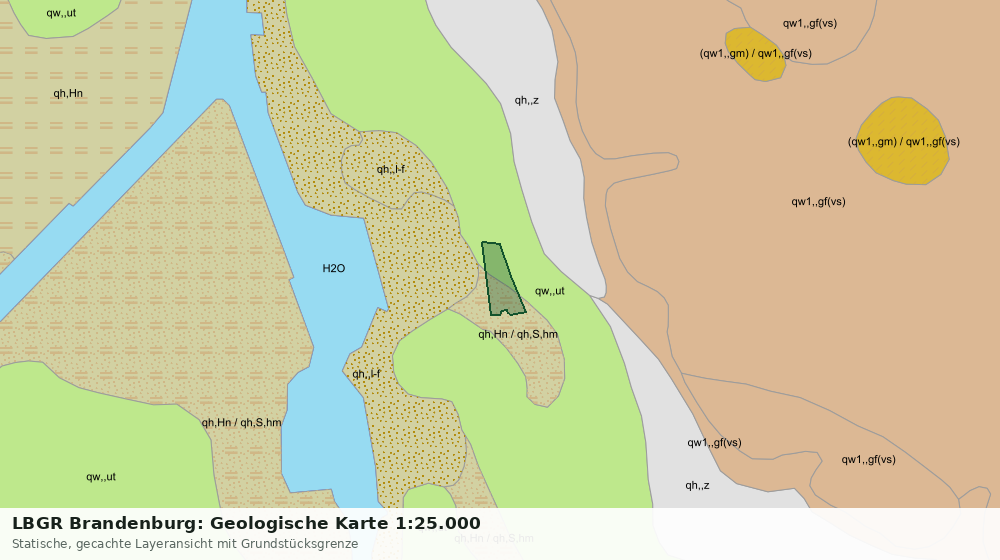 Statische Kartenansicht: LBGR Brandenburg: Geologische Karte 1:25.000