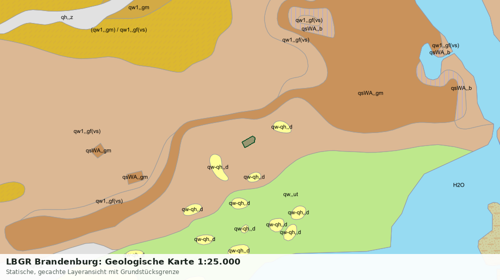 Statische Kartenansicht: LBGR Brandenburg: Geologische Karte 1:25.000