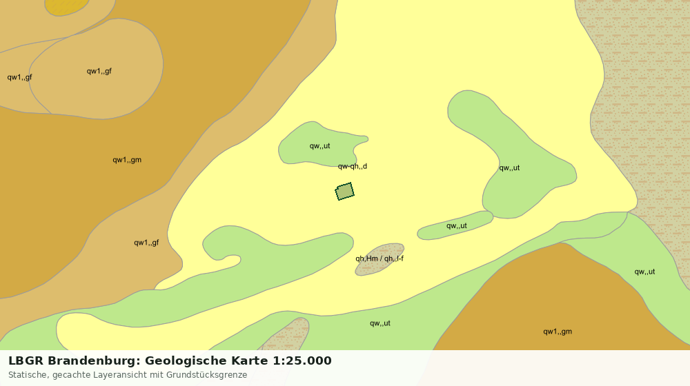 Statische Kartenansicht: LBGR Brandenburg: Geologische Karte 1:25.000