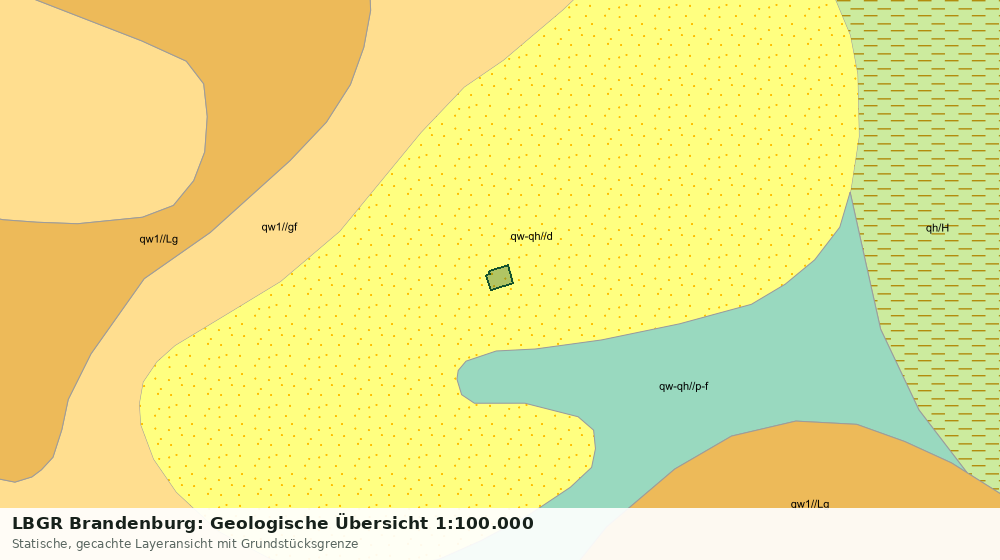 Statische Kartenansicht: LBGR Brandenburg: Geologische Übersicht 1:100.000