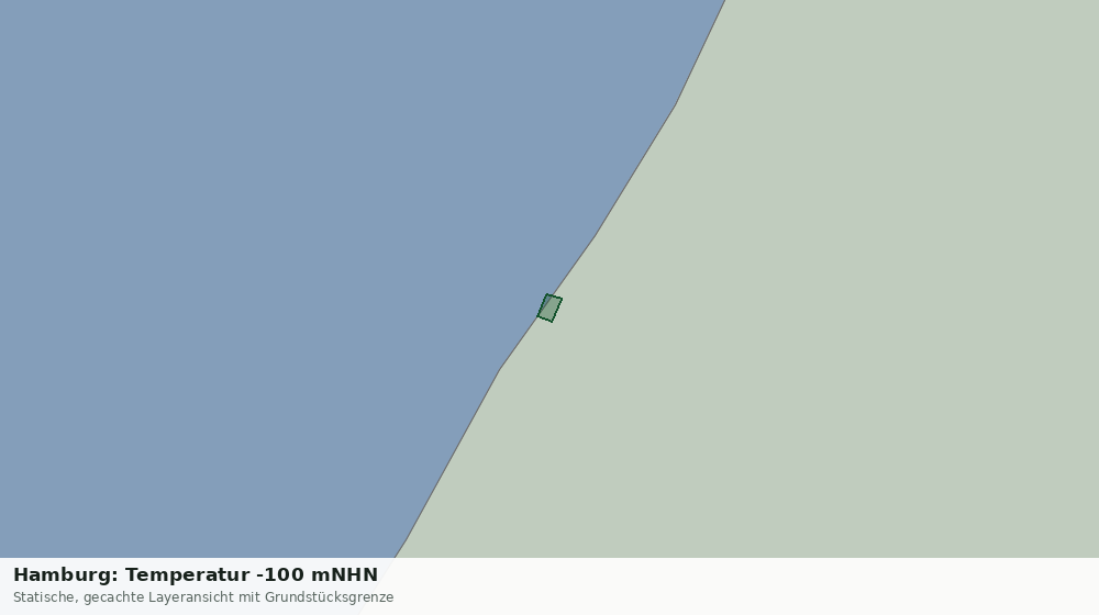 Statische Kartenansicht: Hamburg: Temperatur -100 mNHN