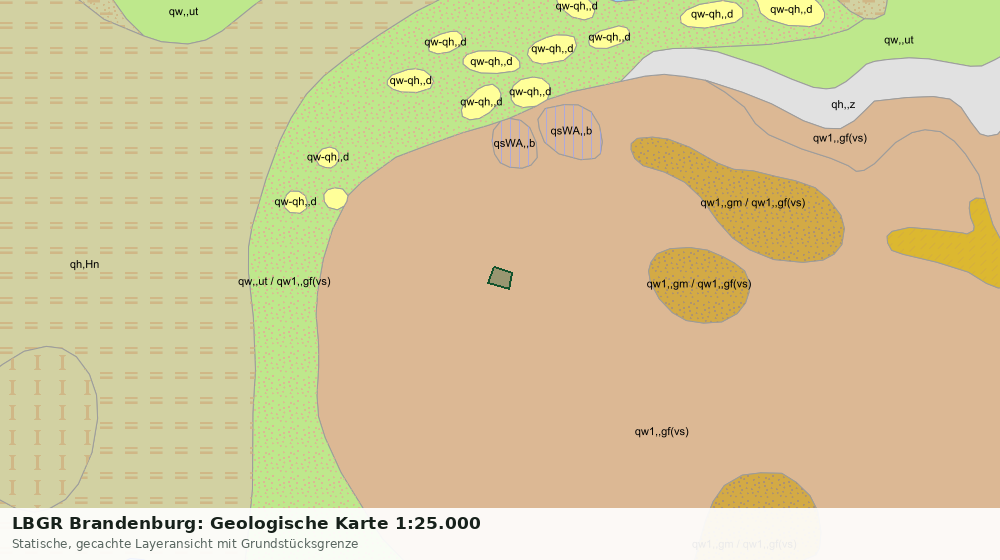Statische Kartenansicht: LBGR Brandenburg: Geologische Karte 1:25.000