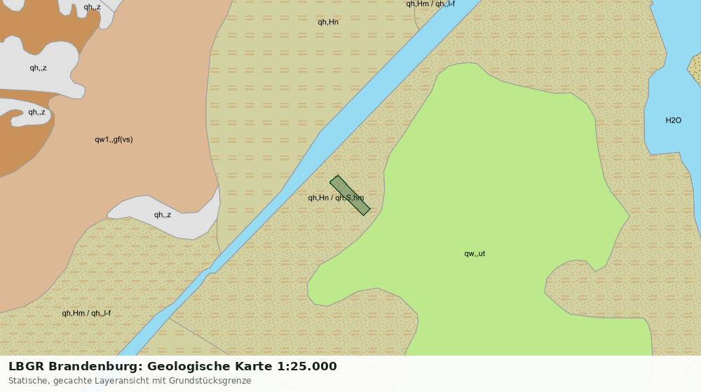 Statische Kartenansicht: LBGR Brandenburg: Geologische Karte 1:25.000