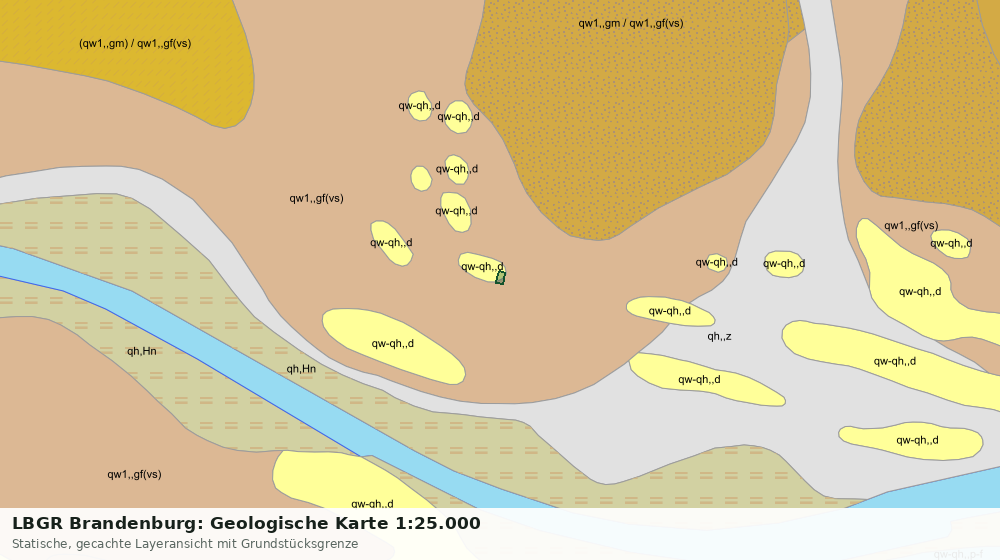 Statische Kartenansicht: LBGR Brandenburg: Geologische Karte 1:25.000