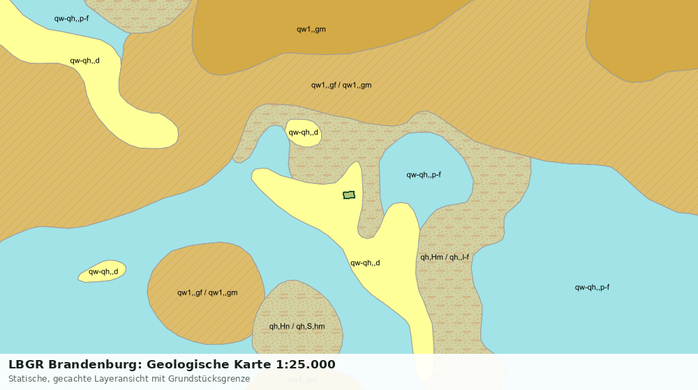 Statische Kartenansicht: LBGR Brandenburg: Geologische Karte 1:25.000