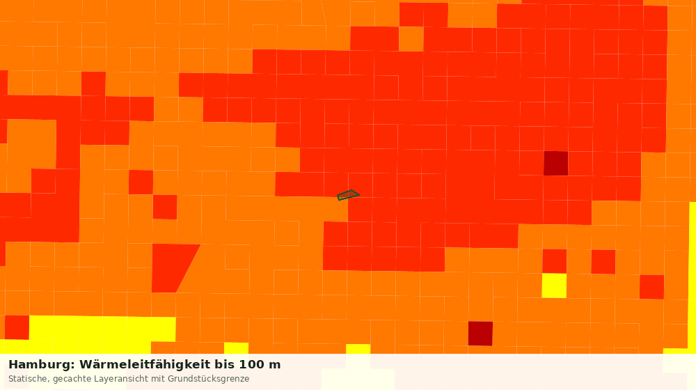 Statische Kartenansicht: Hamburg: Wärmeleitfähigkeit bis 100 m