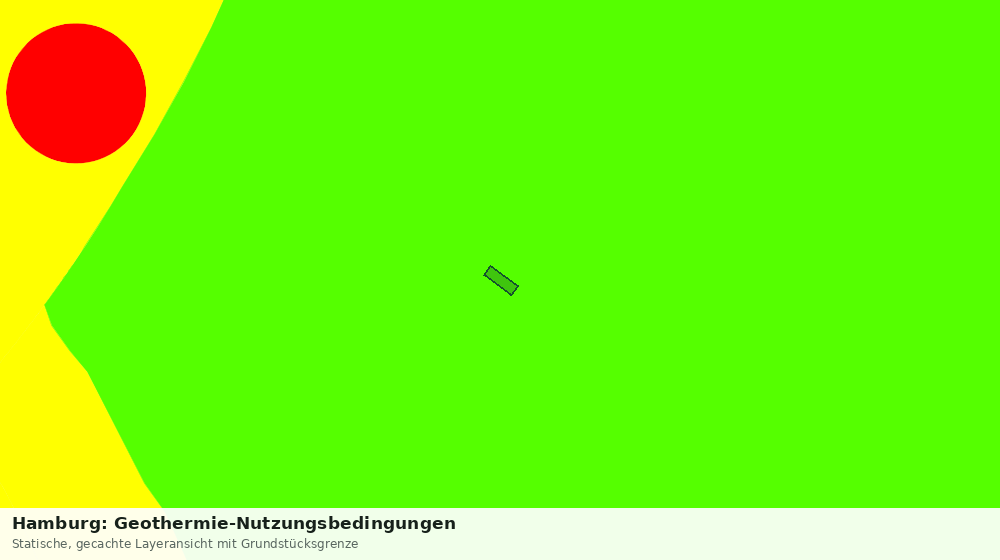 Statische Kartenansicht: Hamburg: Geothermie-Nutzungsbedingungen