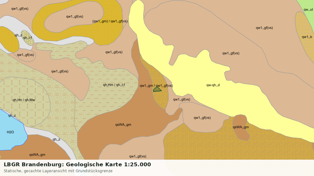 Statische Kartenansicht: LBGR Brandenburg: Geologische Karte 1:25.000