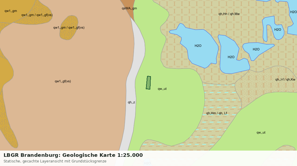 Statische Kartenansicht: LBGR Brandenburg: Geologische Karte 1:25.000